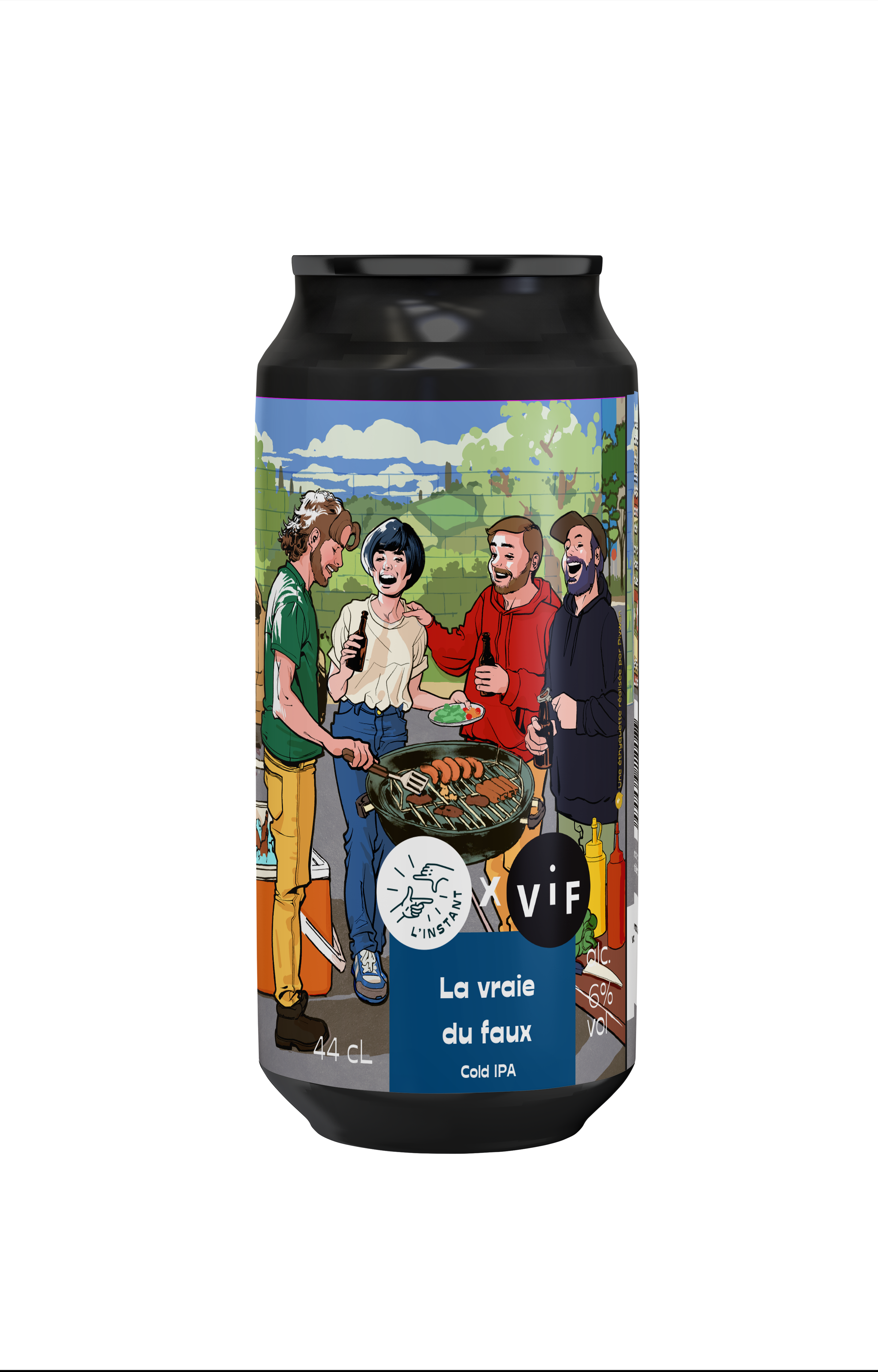 Visuel de la canette de bière "La Vraie du Faux"