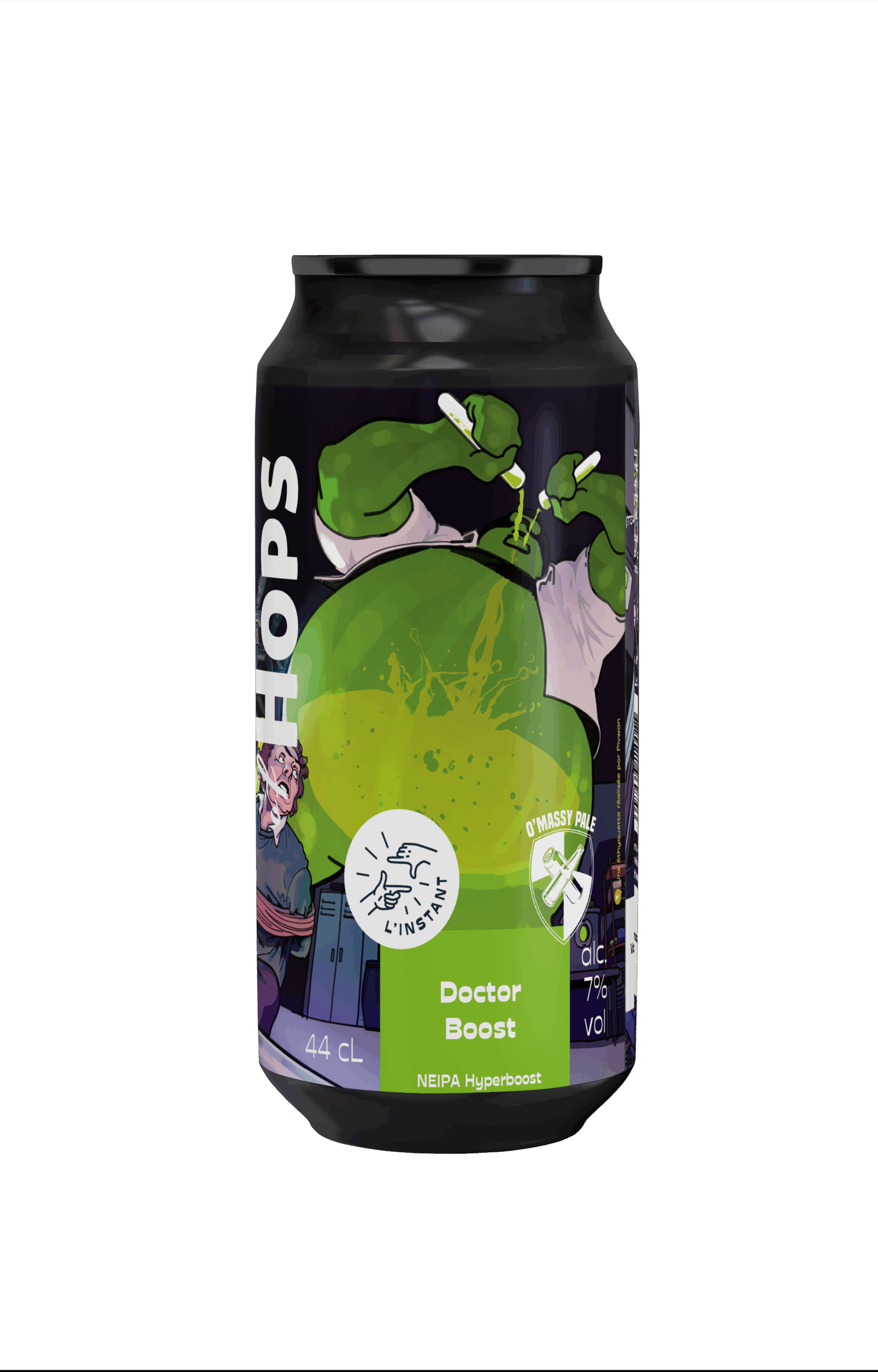 Mockup-44-CL-Doc-Boost Visuel de la canette de Maori Mist avec un maori sur un bateau traditionnel au large de la Nouvelle-Zélande